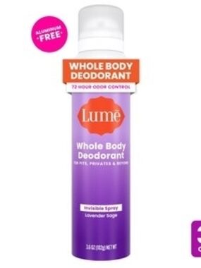 Lumē Whole Body Deodorant - Lavender Sage (Purple) 3 Pack